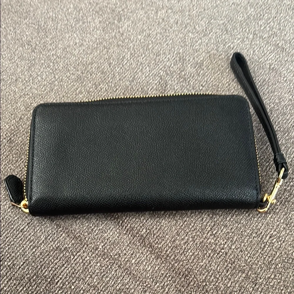 Coach Black and Brown Signature Wristlet - Picture 2 of 4